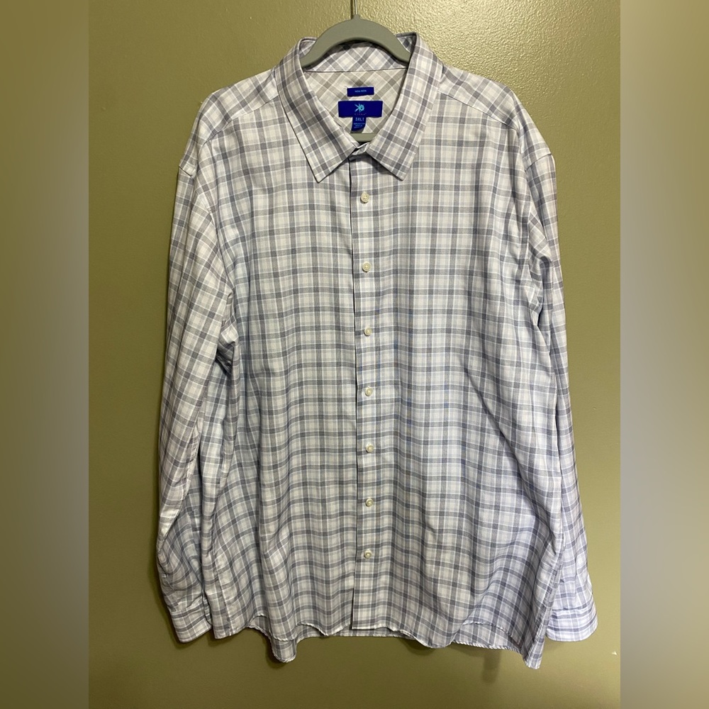 Plaid Egara Button Down Shirt, Size 3XLT